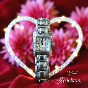 BRIGHTON "Turin" Vintage Silver and Crystal Ladies Watch
